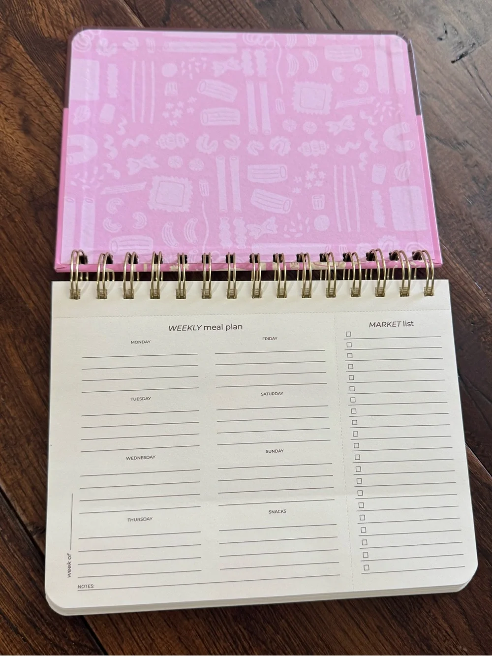 U Style Endless Pastabilities Spiral Meal Planner - Pink & Burgundy